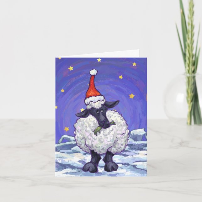 Tarjeta Festiva Navidades ovinos (Anverso)