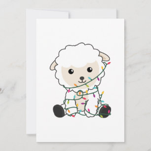 Tarjeta Festiva Navidades ovinos Niegan ovejas animales de inviern
