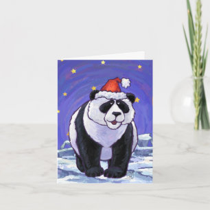 Tarjeta Festiva Navidades Panda Bear