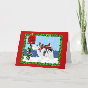 Tarjeta Festiva Navidades Papillon Mail Tri Color