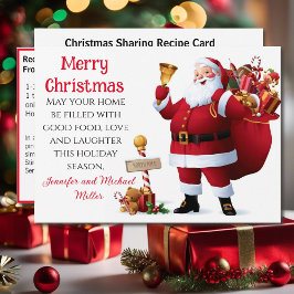 Tarjeta Festiva Navidades para compartir recetas de Stroganoff de