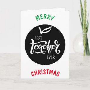TARJETA FESTIVA NAVIDADES PARA **EL MEJOR PROFESOR DE LA HISTORIA*