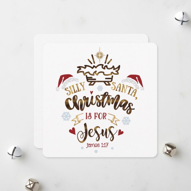 Tarjeta Festiva NAVIDADES PARA JESUS Christian Kid's (Anverso/Reverso In Situ)