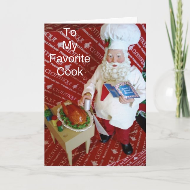 TARJETA FESTIVA NAVIDADES PARA MI COCINA FAV / PLATO (Anverso)