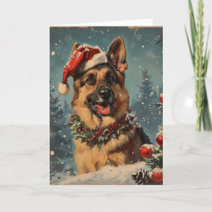 Tarjeta Festiva Navidades pastores de Alemania