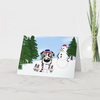 Tarjeta Festiva Navidades Pastores de Australia