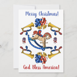 Tarjeta Festiva Navidades patrióticos