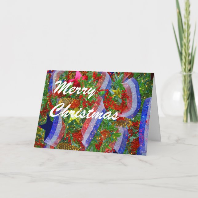 Tarjeta Festiva Navidades patrióticos (Anverso)