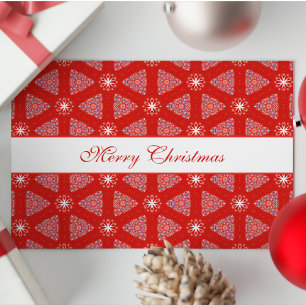 Tarjeta Festiva Navidades Patrón de copos de nieve personalizados