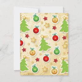 Tarjeta Festiva Navidades Patrón de vintage