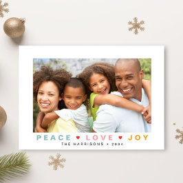 Tarjeta Festiva Navidades Paz Amor Joy Foto