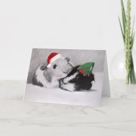 Tarjeta Festiva Navidades Peegs Guinea Personalizable de cerdo