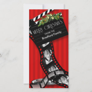 TARJETA FESTIVA NAVIDADES PELÍCULA DE PELÍCULA - INSERTAR NOMBRE/F
