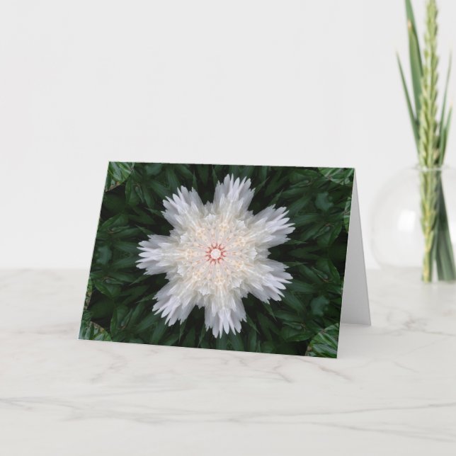 Tarjeta Festiva Navidades Peony Kaleidoscope (Anverso)