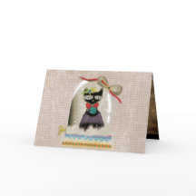 Navidades, pequeña carta de gato dulce