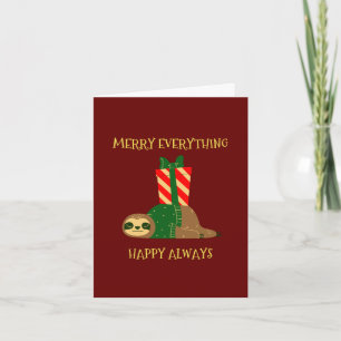 Tarjeta Festiva Navidades perezosos y festivos de personalizado