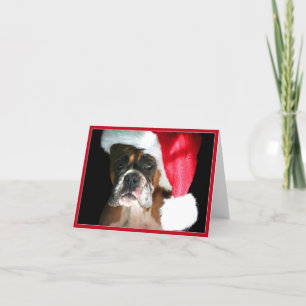 Tarjeta Festiva Navidades Perro Boxer Notecard