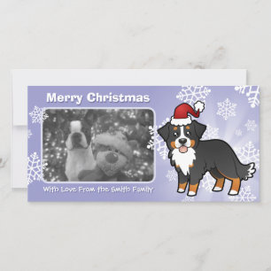 Tarjeta Festiva Navidades Perro de montaña Bernese