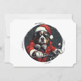 Tarjeta Festiva Navidades Perro de montaña Bernese