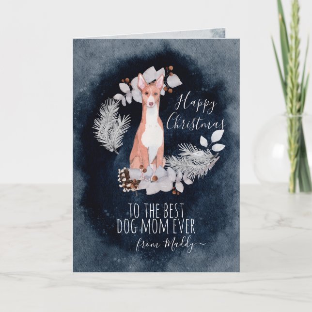 Tarjeta Festiva Navidades personalizadas ibicenzas con hebilla (Anverso)