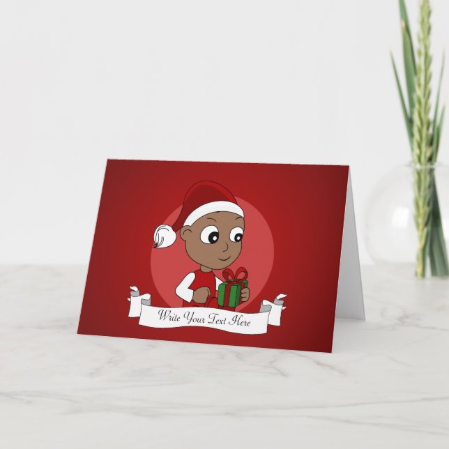 Tarjeta Festiva Navidades personalizado de bebé (Anverso)