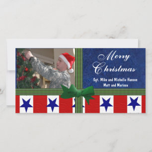 Tarjeta Festiva Navidades Personalizado Militar