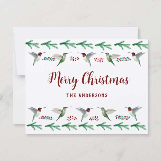 Tarjeta Festiva Navidades personalizados (Anverso)