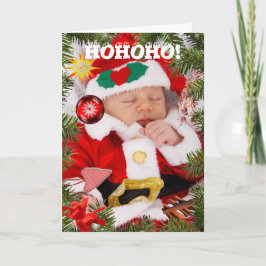 Tarjeta Festiva NAVIDADES personalizados BABY SANTA SEASON