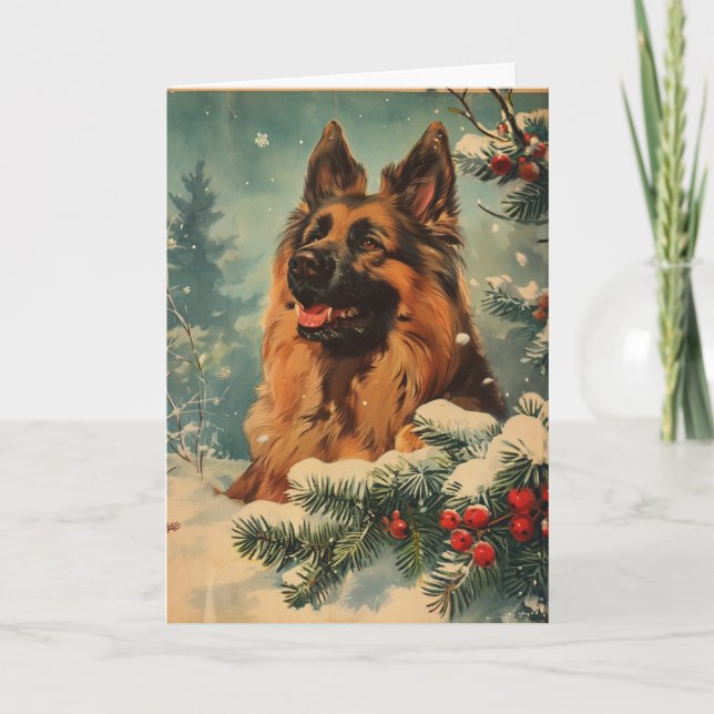 Tarjeta Festiva Navidades personalizados belgas de Tervuren (Anverso)