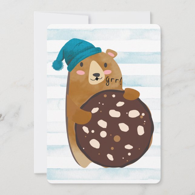 Tarjeta Festiva Navidades personalizados de horneado de galletas d (Anverso)