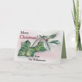 Tarjeta Festiva Navidades personalizados de Ivy y y Holly