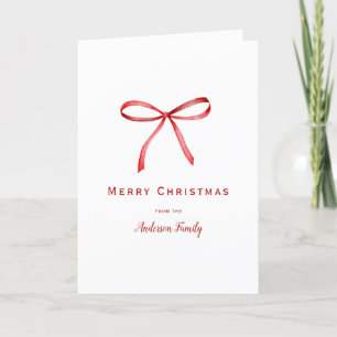 Tarjeta Festiva Navidades Personalizados de la cinta roja