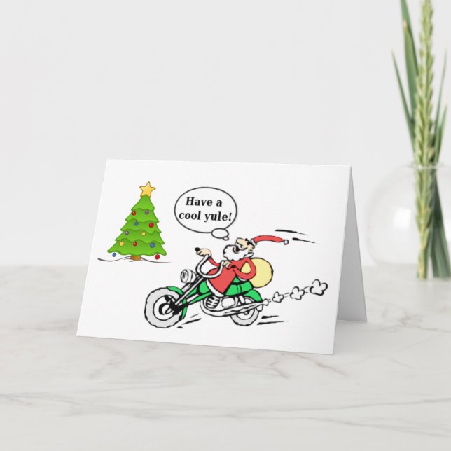 Tarjeta Festiva Navidades personalizados de la motocicleta Guay Yu (Anverso)