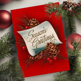 Tarjeta Festiva Navidades Personalizados de la temporada de cosech