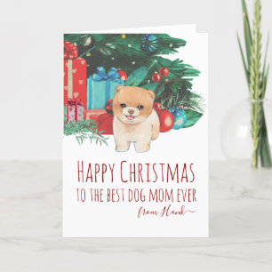 Tarjeta Festiva Navidades personalizados de Mamá de Cachorros de P