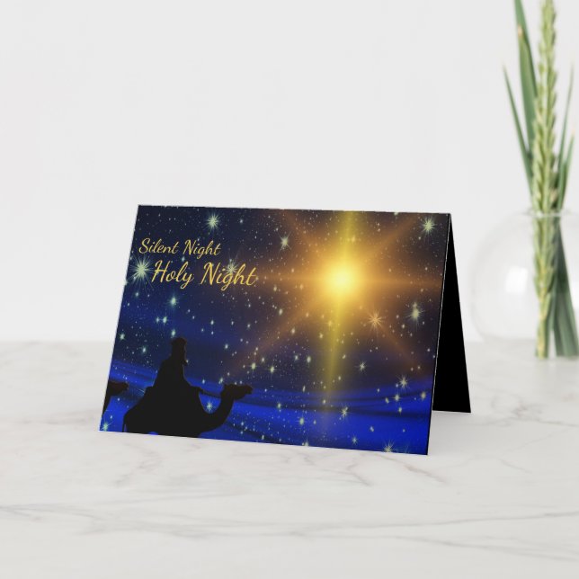 Tarjeta Festiva Navidades personalizados de Noche Santa (Anverso)