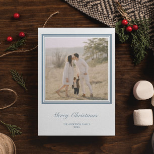 Tarjeta Festiva Navidades personalizados de plaza geométrica minim