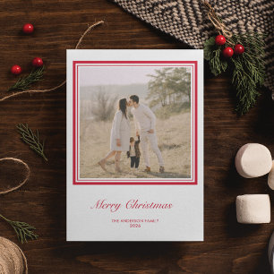 Tarjeta Festiva Navidades personalizados de plaza geométrica minim