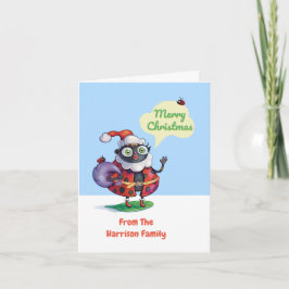 Tarjeta Festiva Navidades Personalizados de Santa Ladybug