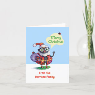 Tarjeta Festiva Navidades Personalizados de Santa Ladybug