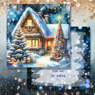 Tarjeta Festiva Navidades personalizados de sincera aldea folk