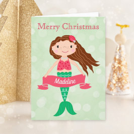 Tarjeta Festiva Navidades personalizados de Sirena