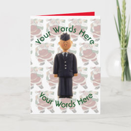 Tarjeta Festiva Navidades Personalizados de Toy White Airman
