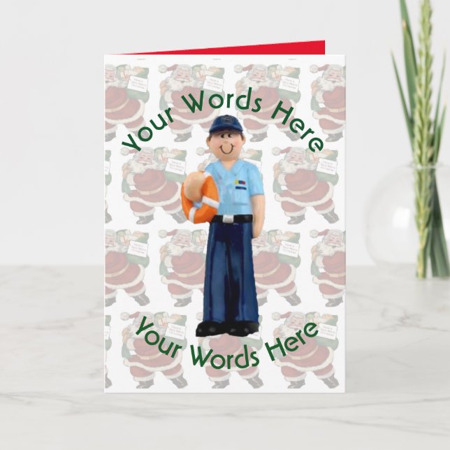 Tarjeta Festiva Navidades Personalizados de Toy White Coastie (Anverso)