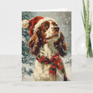 Tarjeta Festiva Navidades personalizados del Rey Charles Spaniel