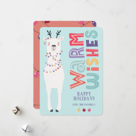 Tarjeta Festiva Navidades Personalizados modernos y corteses llama