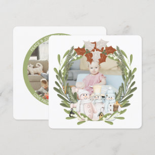 Tarjeta Festiva Navidades Personalizan el marco fotográfico de Sno