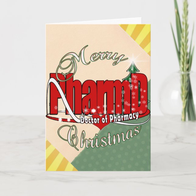 Tarjeta Festiva NAVIDADES PharmD Médica de Farmacia (Anverso)