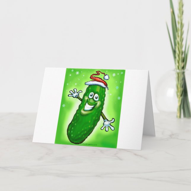Tarjeta Festiva Navidades Pickle (Anverso)