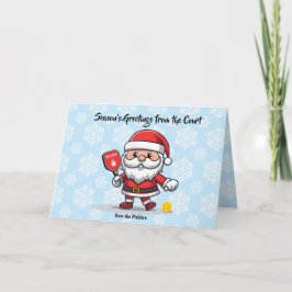 Tarjeta Festiva Navidades pickleball Santa